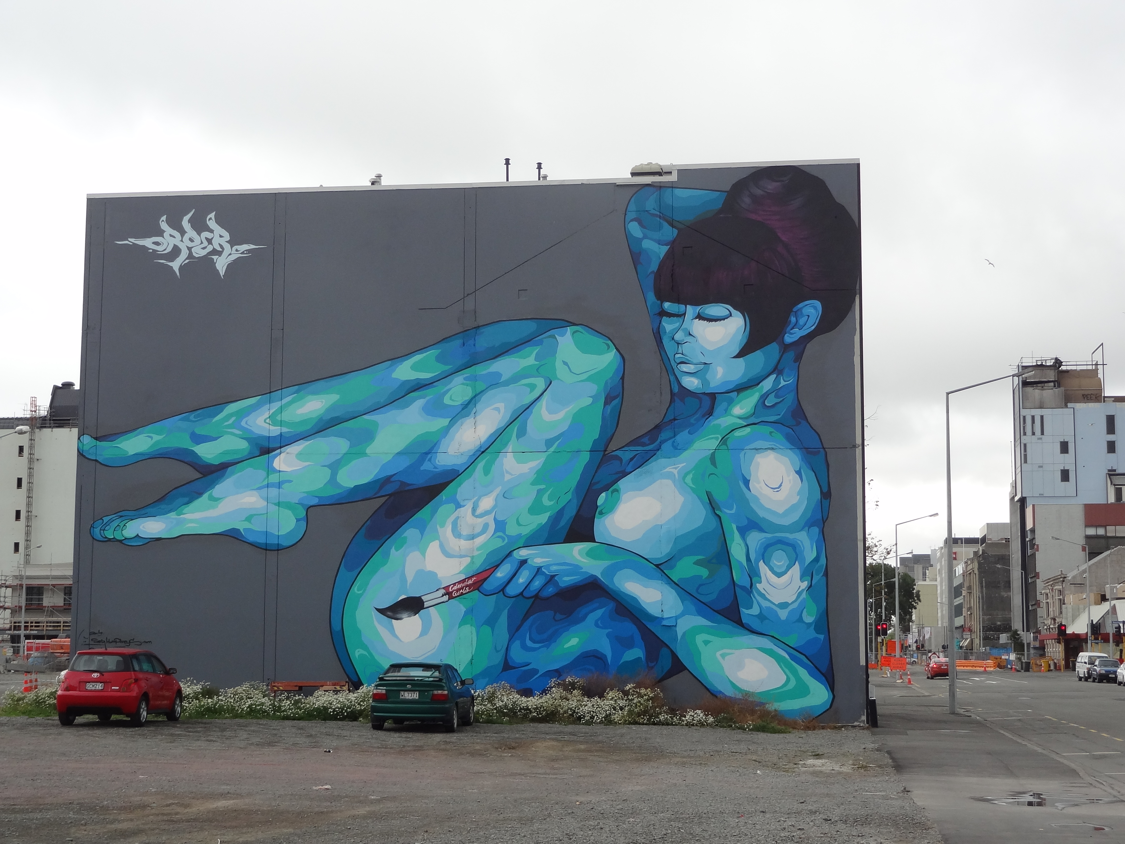 Approaching from a distance this seemed an impressive example of folk doing their bit to help the regeneration by creating such colourful images. It was only on passing that we discovered this was outside a pole dancing establishment...