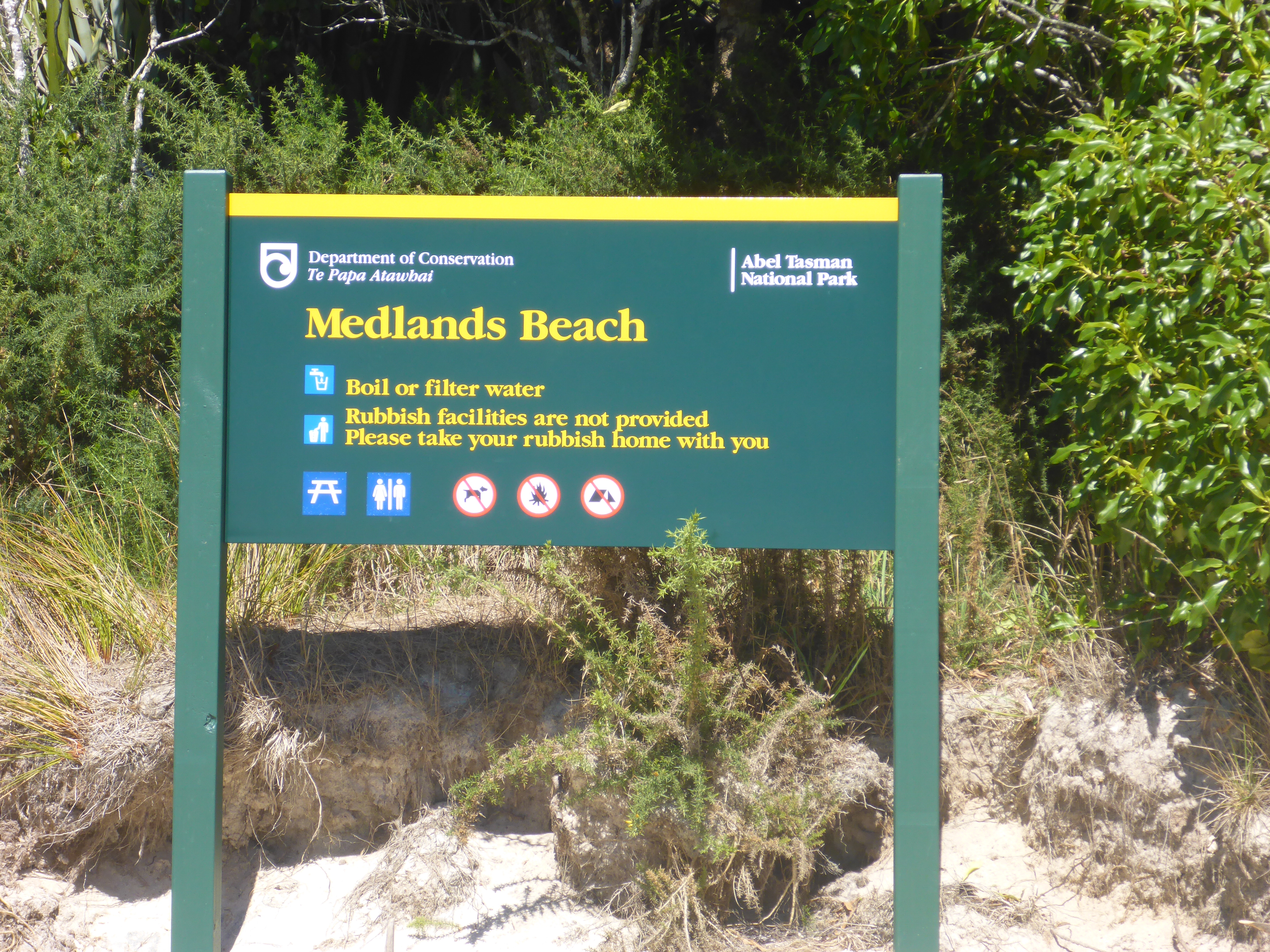 Medlands Beach : start point for our Abel Tasman Walk